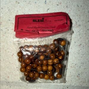 Olive Wood Round Beads Polished Rosary Jewelry Holy land Bethlehem Jerusalem